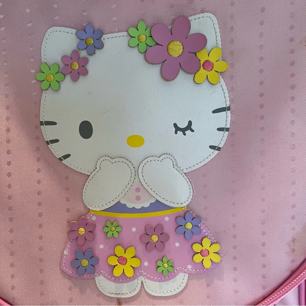 Hello Kitty Pink Backpack  15” H x 12” W